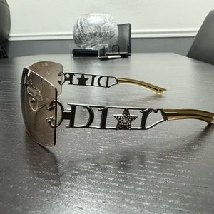 Christian DIOR Vintage Logo Sunglasses ‘DIORLYWOOD’ / 6LBFL 120 / Amber beige